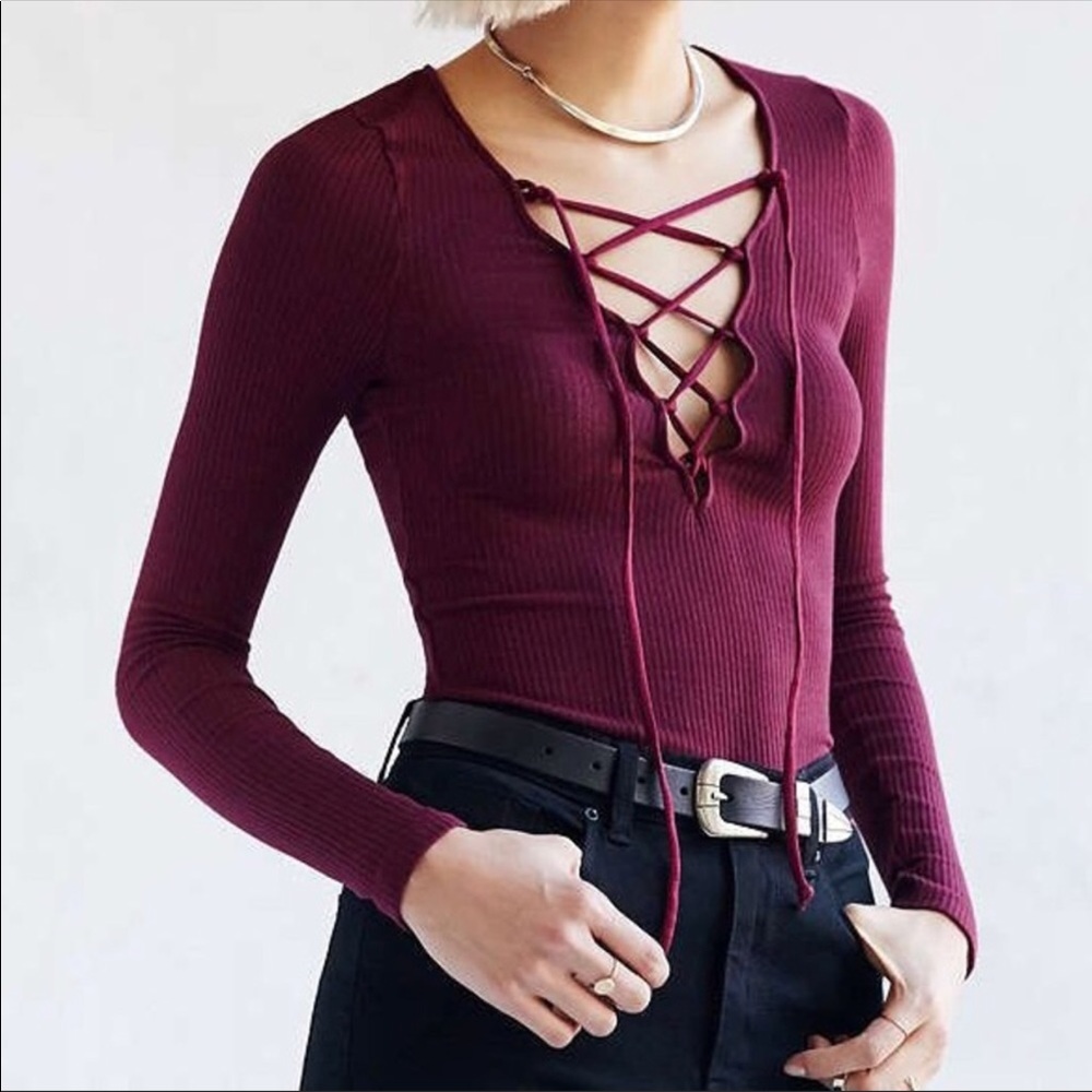Urban Outfitters Lace Up Top